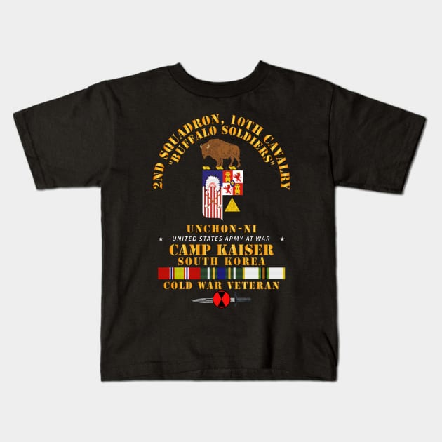 2nd Squadron 10th Cavalry - 7th ID - Camp Kaiser Korea - Unchon-Ni Kids T-Shirt by twix123844